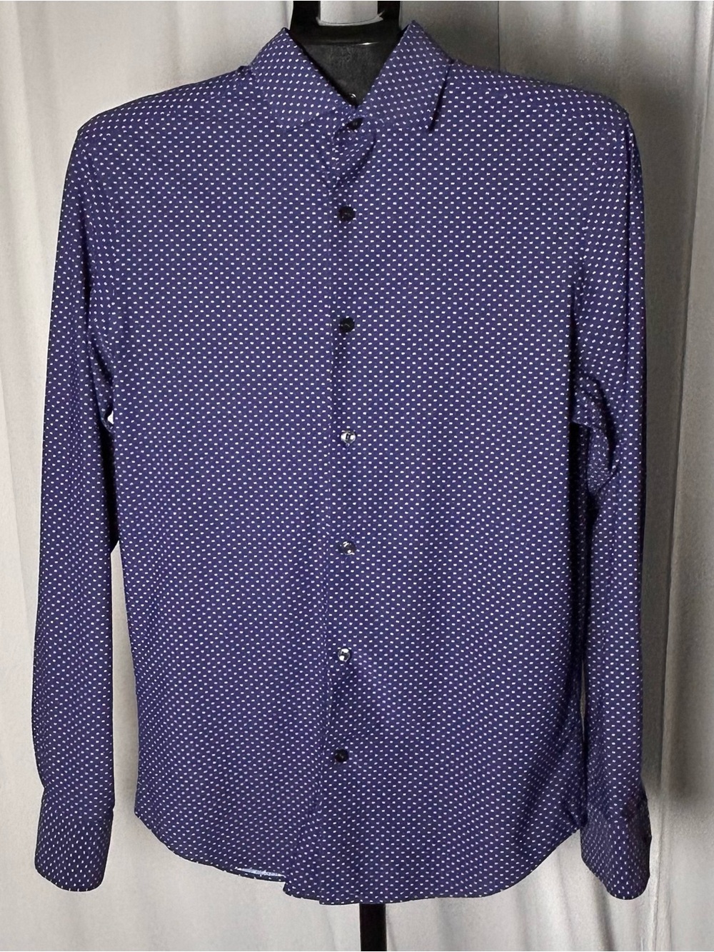 Murano  Microdot Long-Sleeve Button Shirt